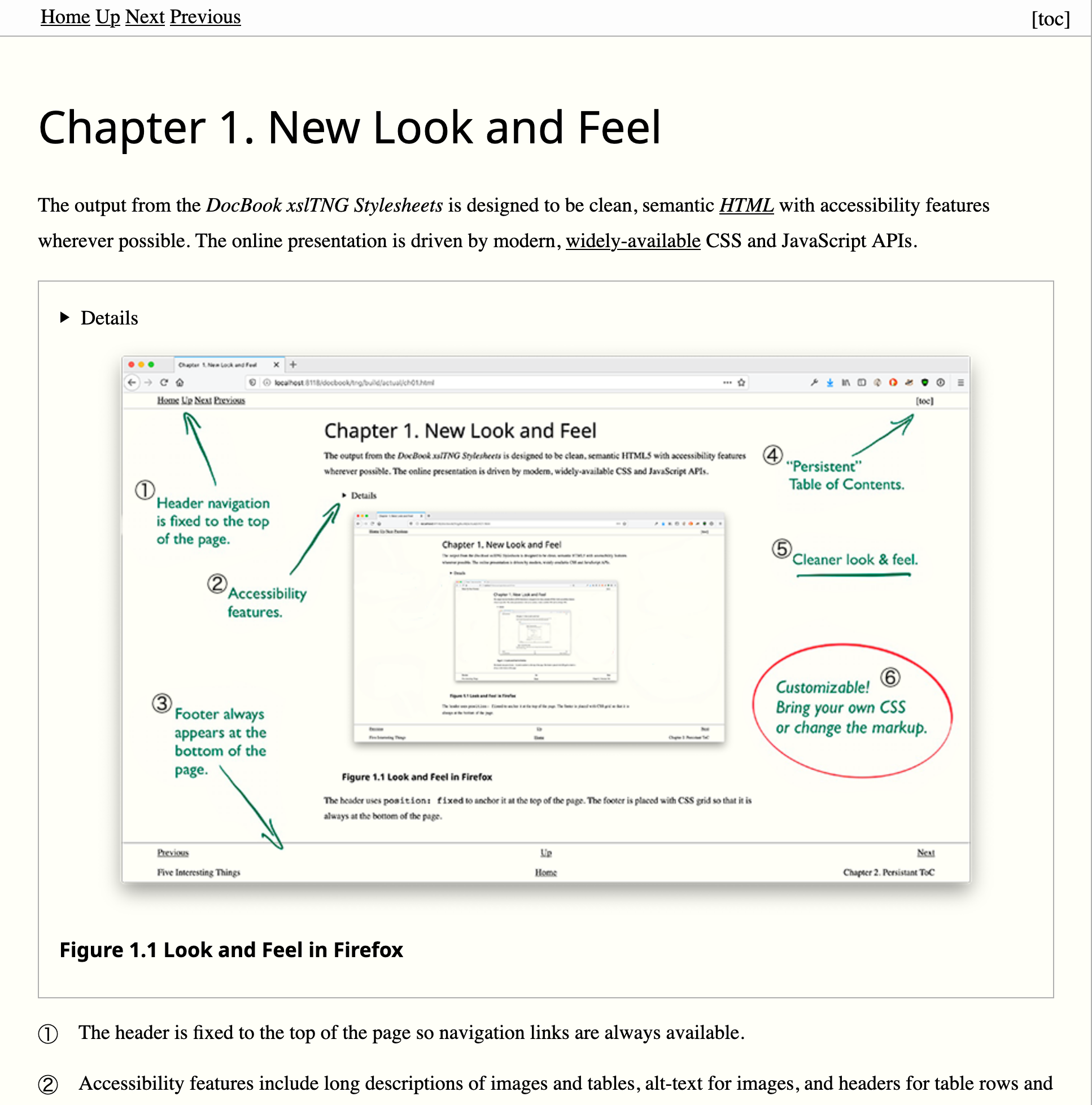 Screenshot of a rendered DocBook chapter.