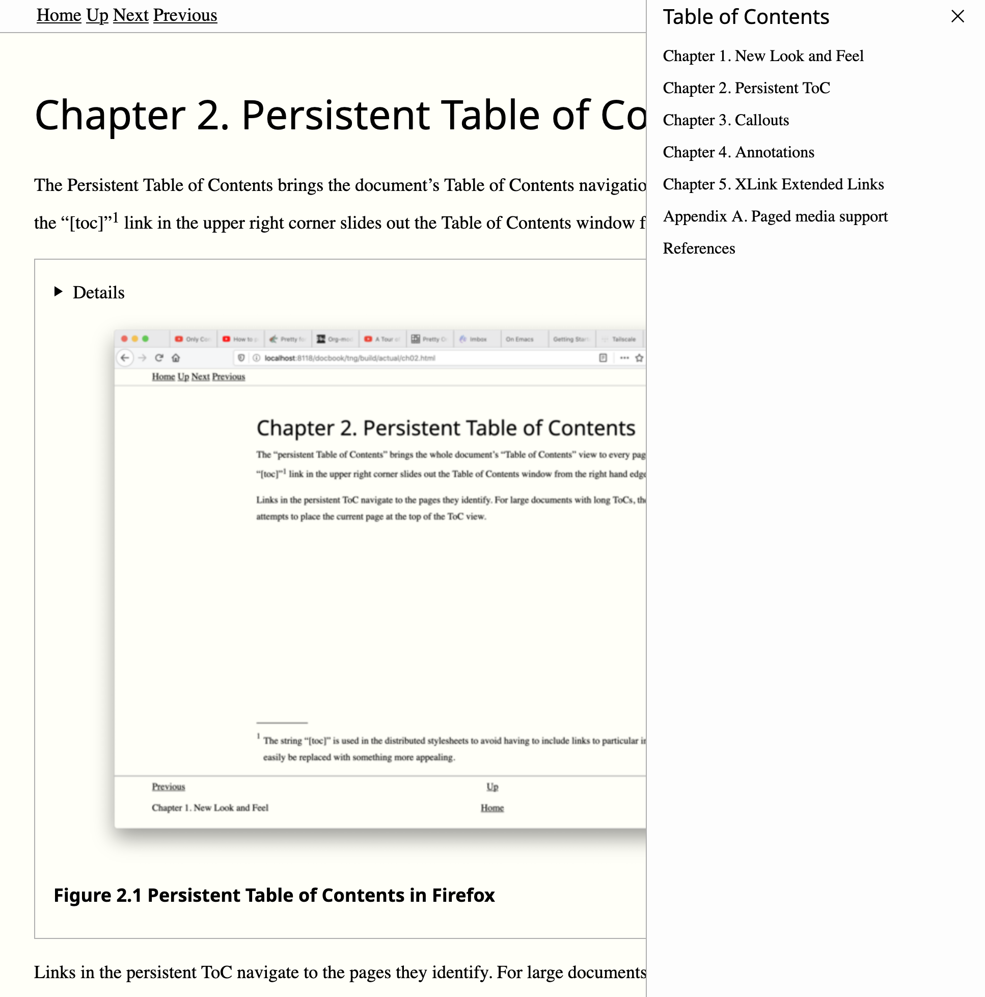 Screenshot of a rendered DocBook chapter.